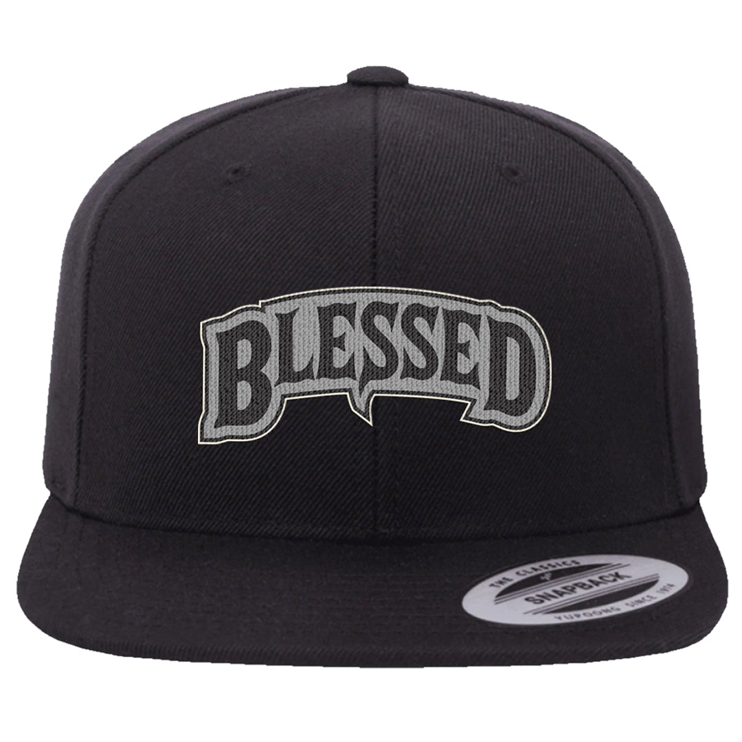Frozen Moments 4s Snapback Hat | Blessed Arch, Black