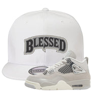 Frozen Moments 4s Snapback Hat | Blessed Arch, White
