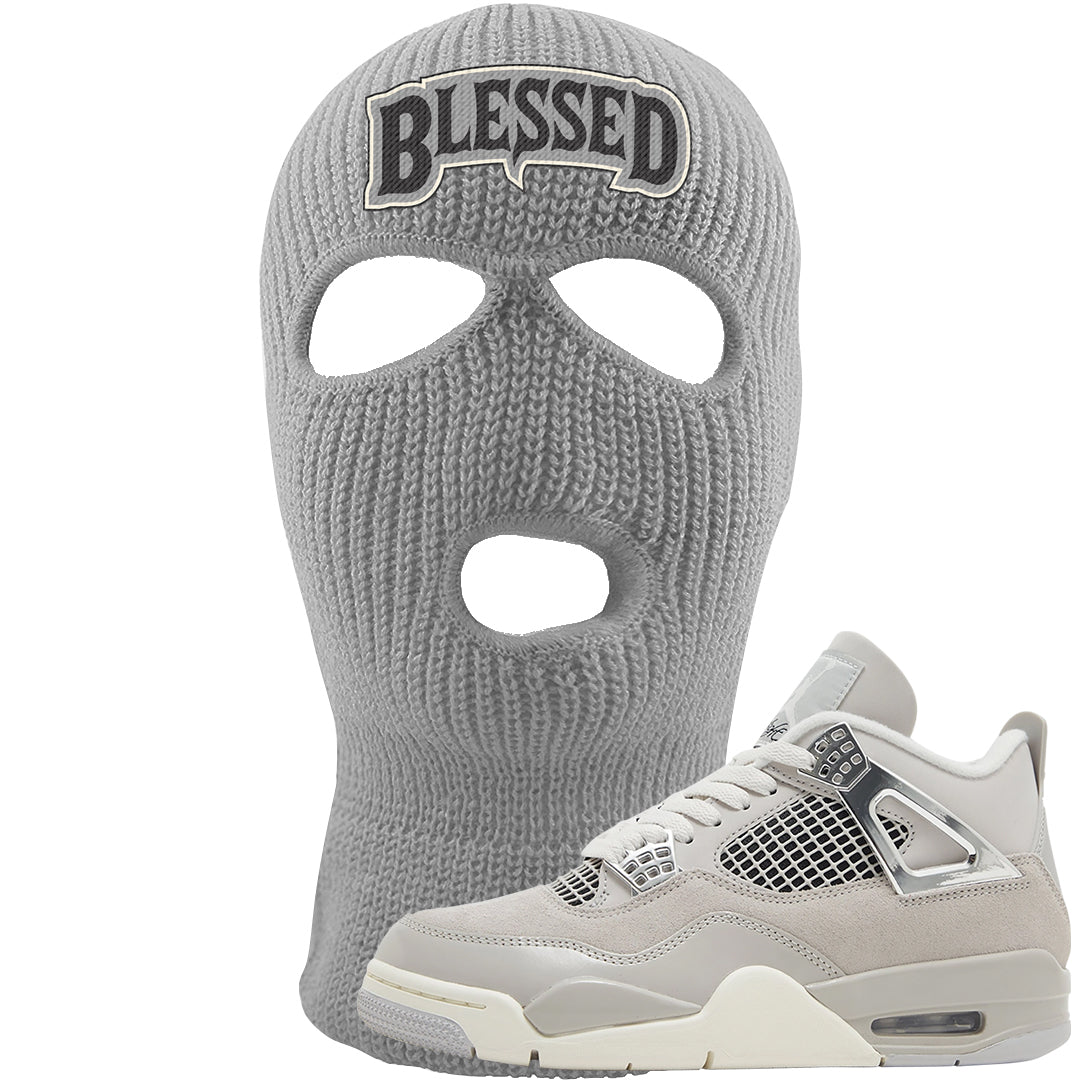 Frozen Moments 4s Ski Mask | Blessed Arch, Light Gray