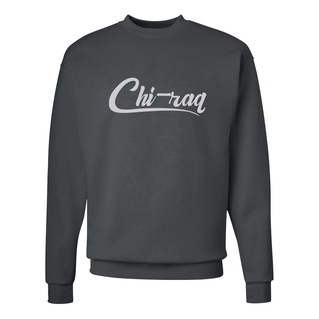 Frozen Moments 4s Crewneck Sweatshirt | Chiraq, Smoke Grey