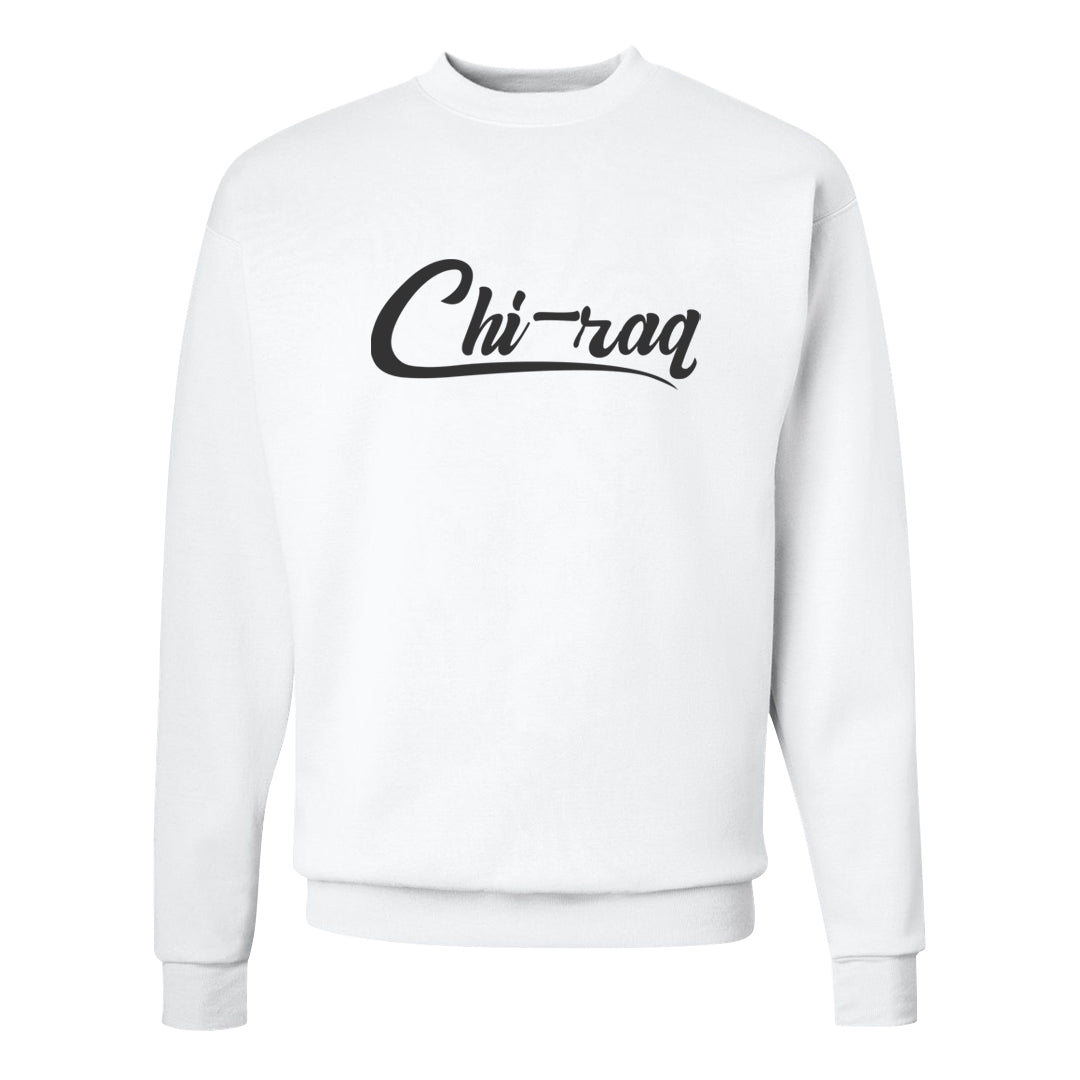 Frozen Moments 4s Crewneck Sweatshirt | Chiraq, White