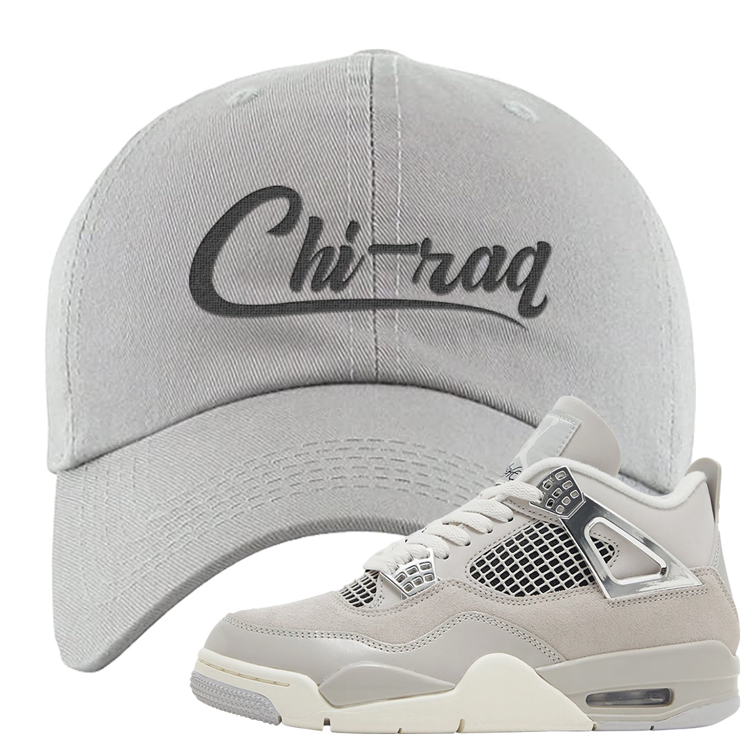 Frozen Moments 4s Dad Hat | Chiraq, Light Gray