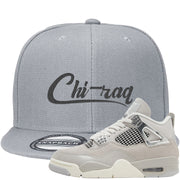 Frozen Moments 4s Snapback Hat | Chiraq, Light Gray