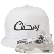 Frozen Moments 4s Snapback Hat | Chiraq, White