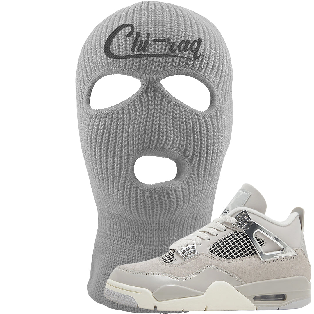 Frozen Moments 4s Ski Mask | Chiraq, Light Gray