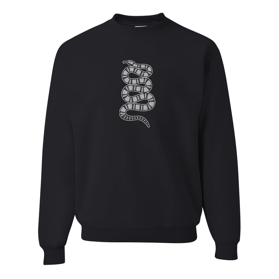 Frozen Moments 4s Crewneck Sweatshirt | Coiled Snake, Black