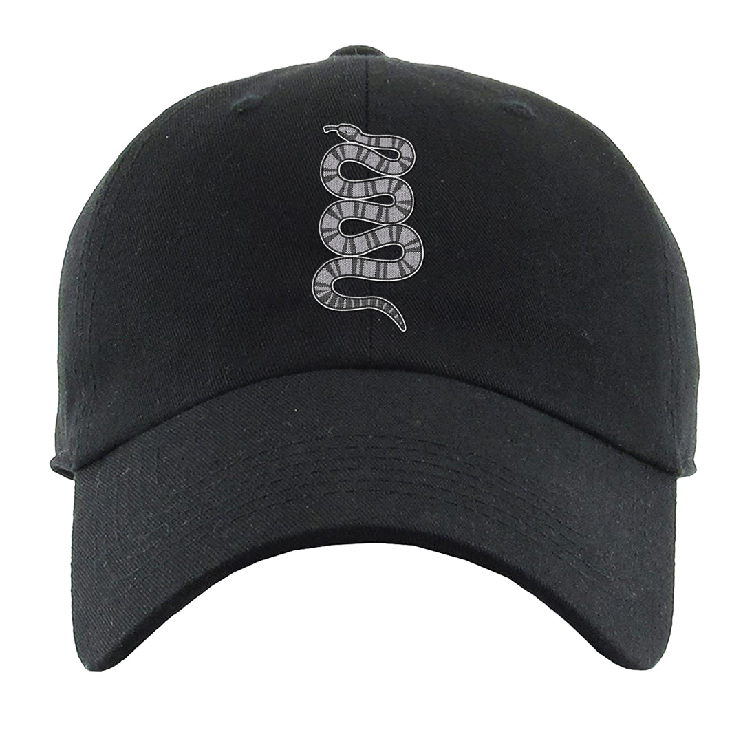 Frozen Moments 4s Dad Hat | Coiled Snake, Black