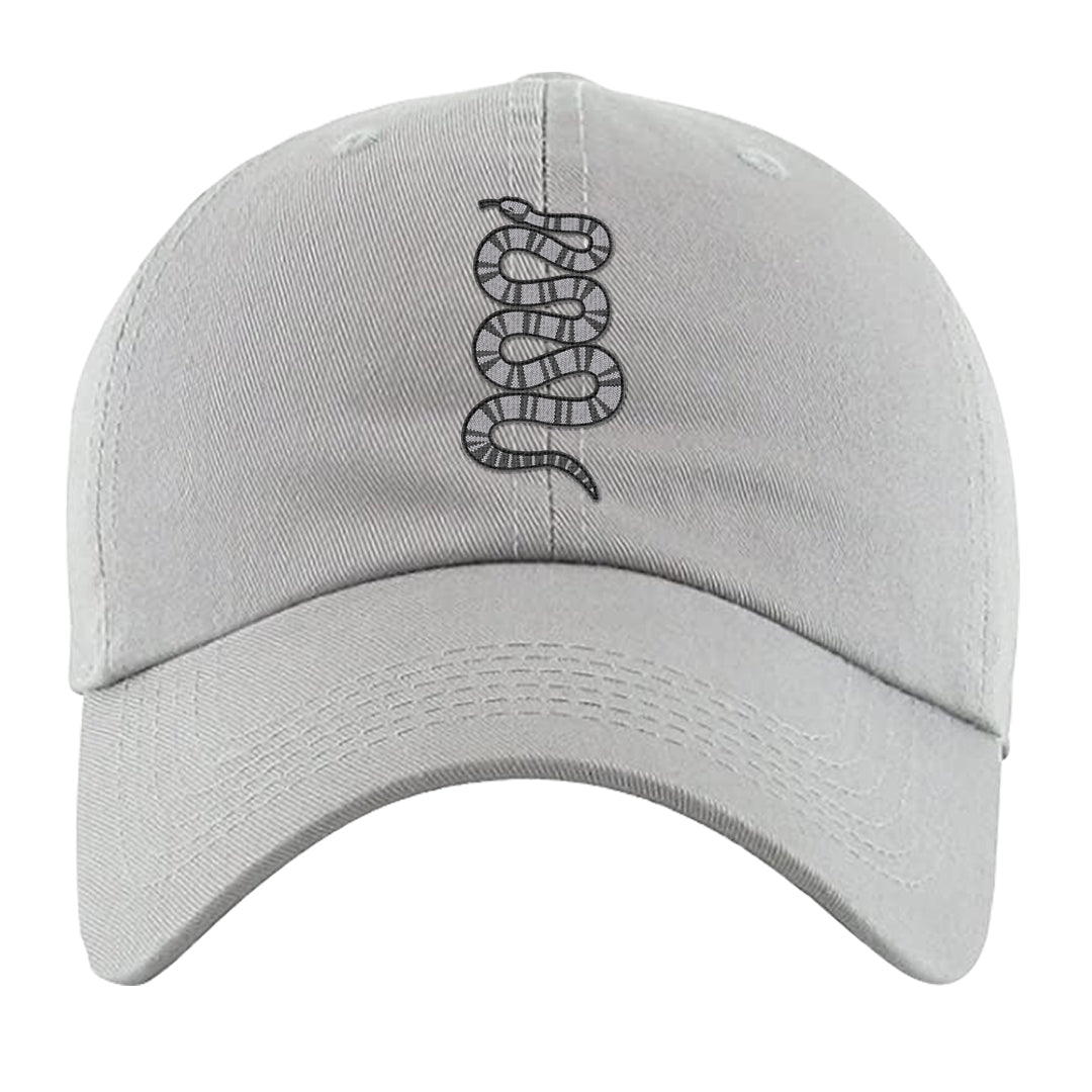 Frozen Moments 4s Dad Hat | Coiled Snake, Light Gray