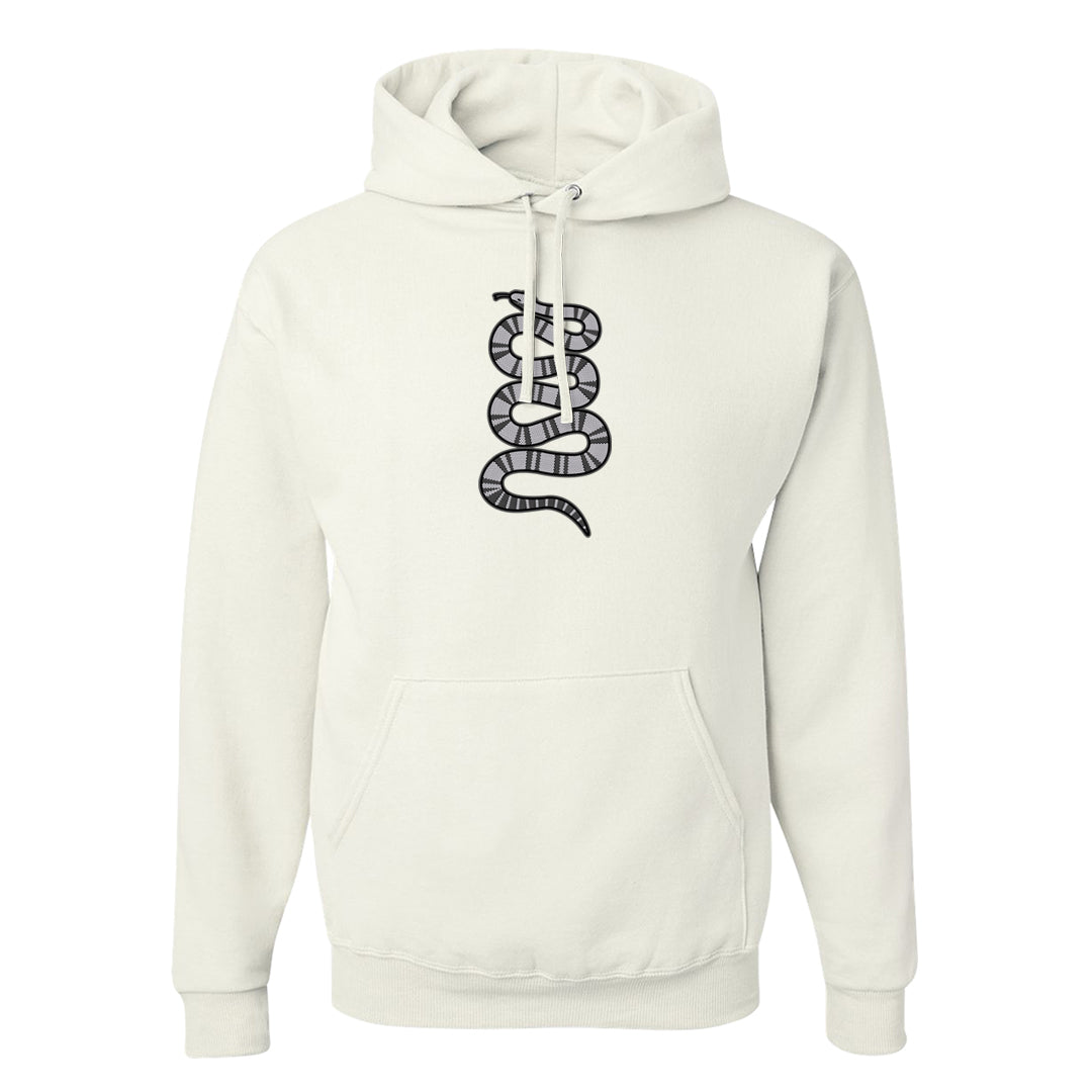 Frozen Moments 4s Hoodie | Coiled Snake, White