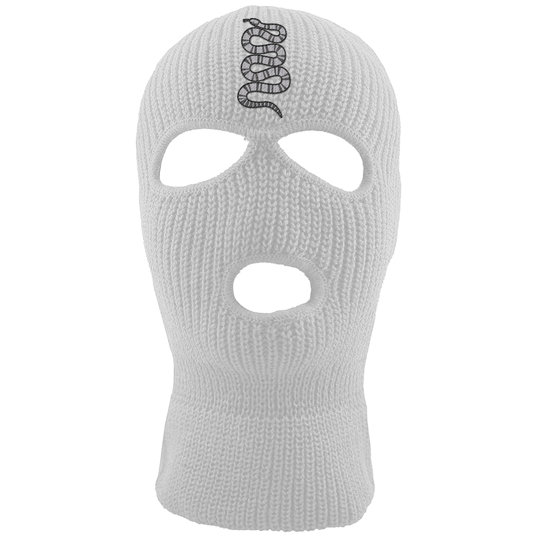 Frozen Moments 4s Ski Mask | Coiled Snake, White