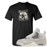 Frozen Moments 4s T Shirt | Caution High Voltage, Black