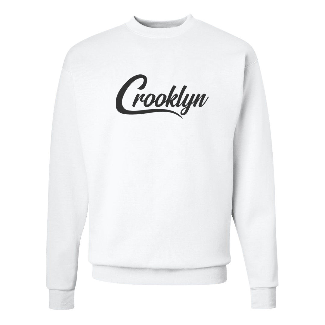 Frozen Moments 4s Crewneck Sweatshirt | Crooklyn, White