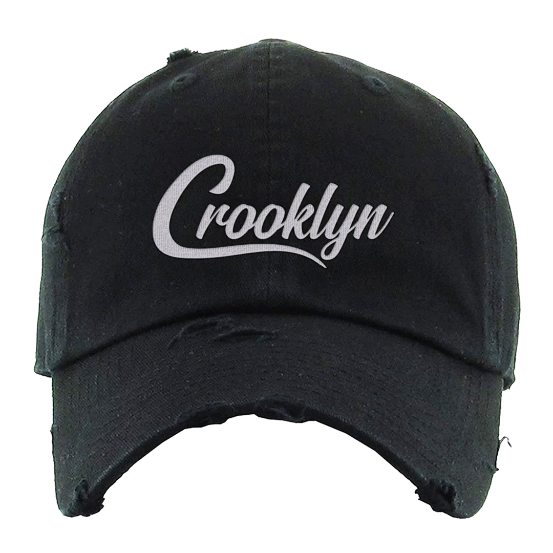 Frozen Moments 4s Distressed Dad Hat | Crooklyn, Black
