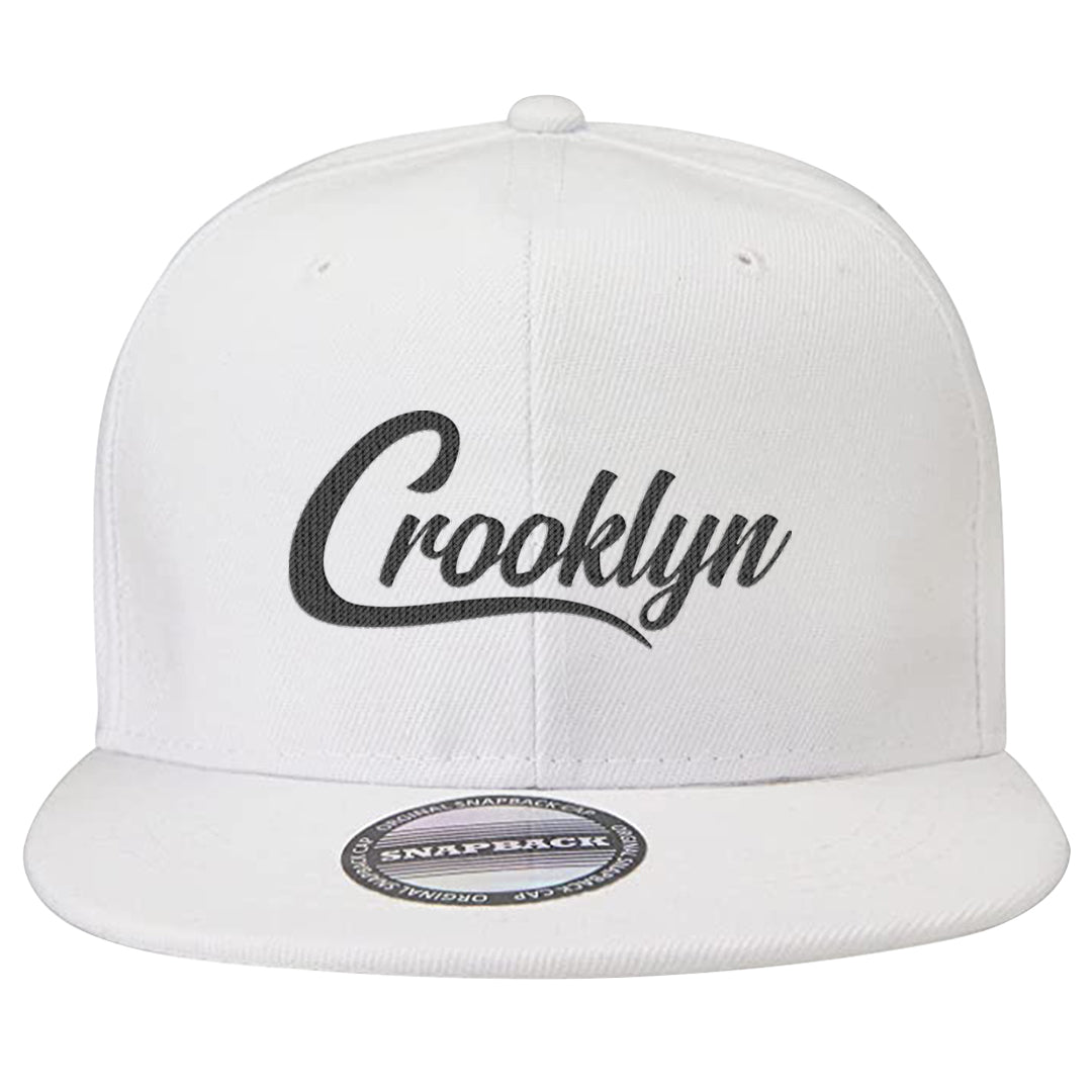 Frozen Moments 4s Snapback Hat | Crooklyn, White