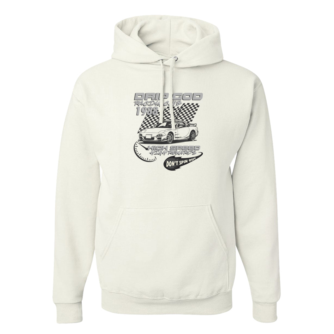 Frozen Moments 4s Hoodie | Drip God Racing Club, White