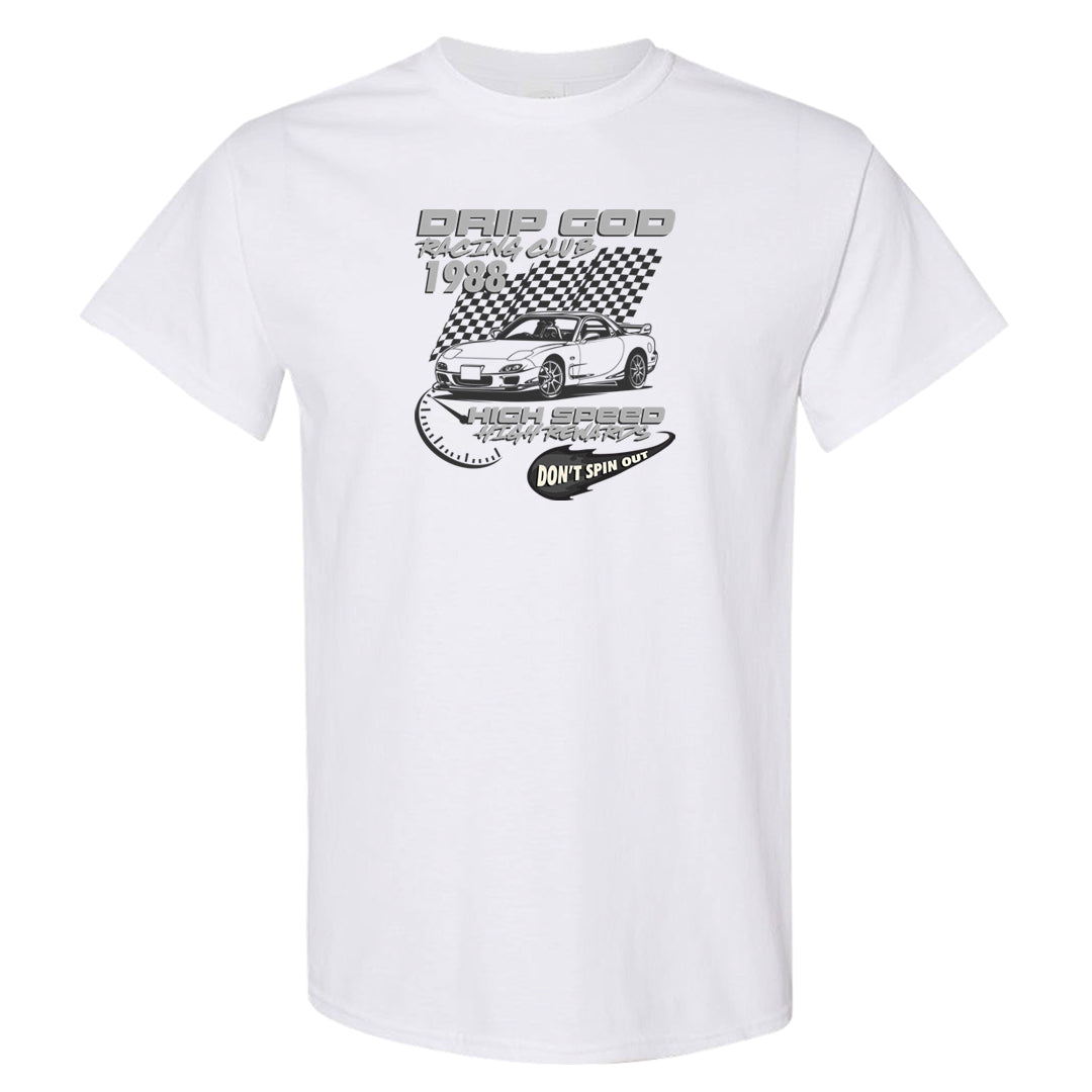 Frozen Moments 4s T Shirt | Drip God Racing Club, White