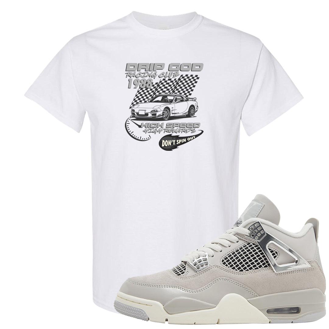 Frozen Moments 4s T Shirt | Drip God Racing Club, White