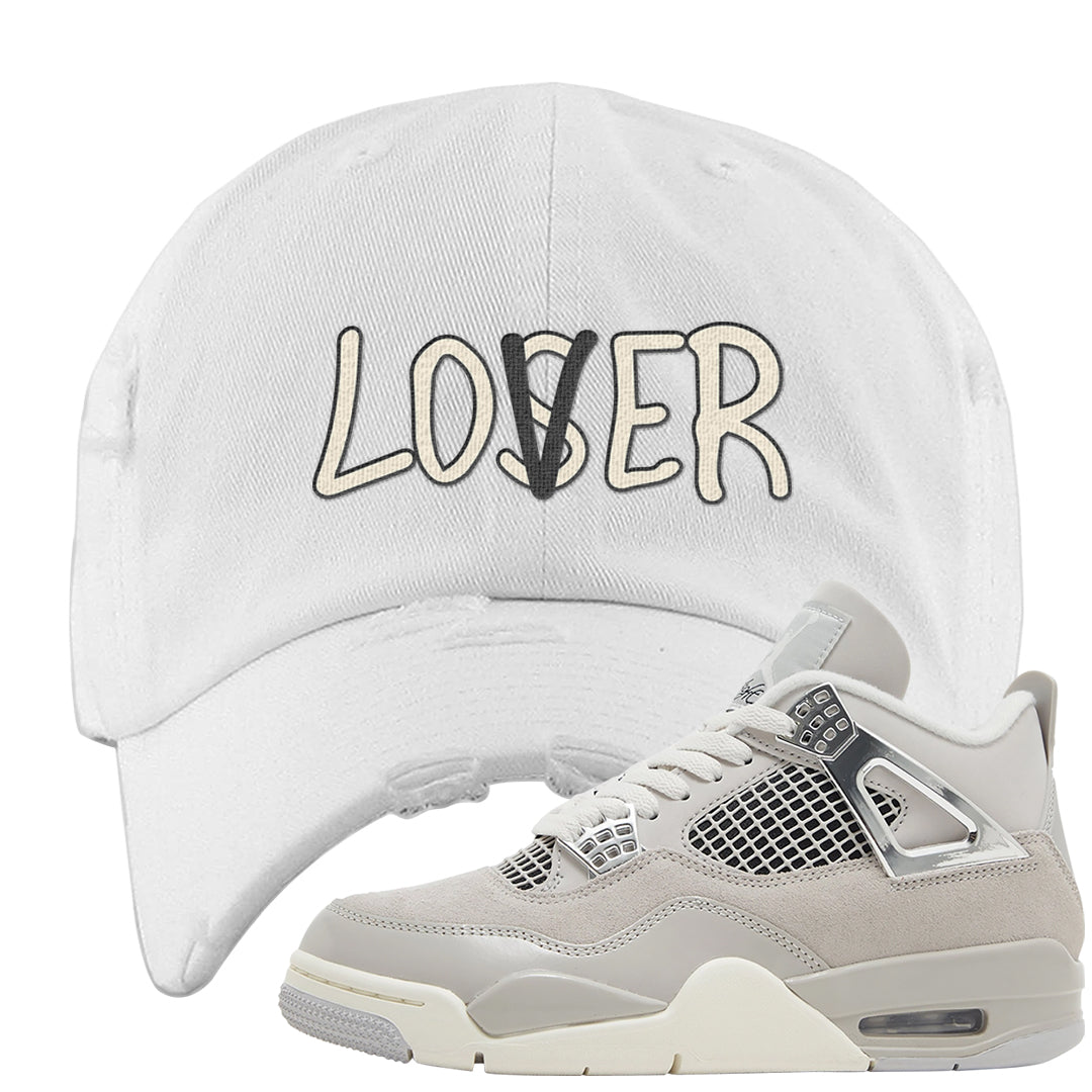 Frozen Moments 4s Distressed Dad Hat | Lover, White