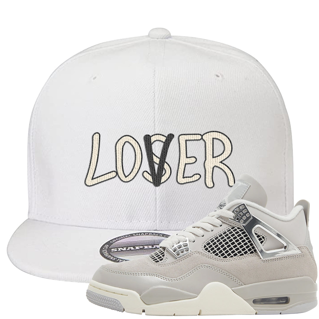 Frozen Moments 4s Snapback Hat | Lover, White