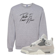 Frozen Moments 4s Crewneck Sweatshirt | Talk To Me Nice, Ash