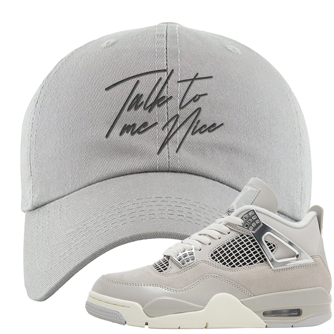 Frozen Moments 4s Dad Hat | Talk To Me Nice, Light Gray