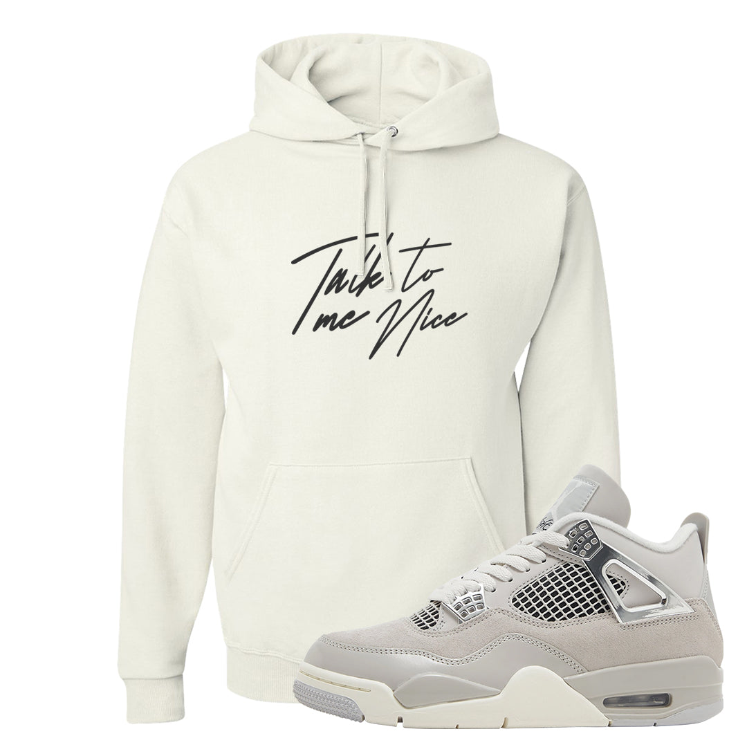Frozen Moments 4s Hoodie | Talk To Me Nice, White