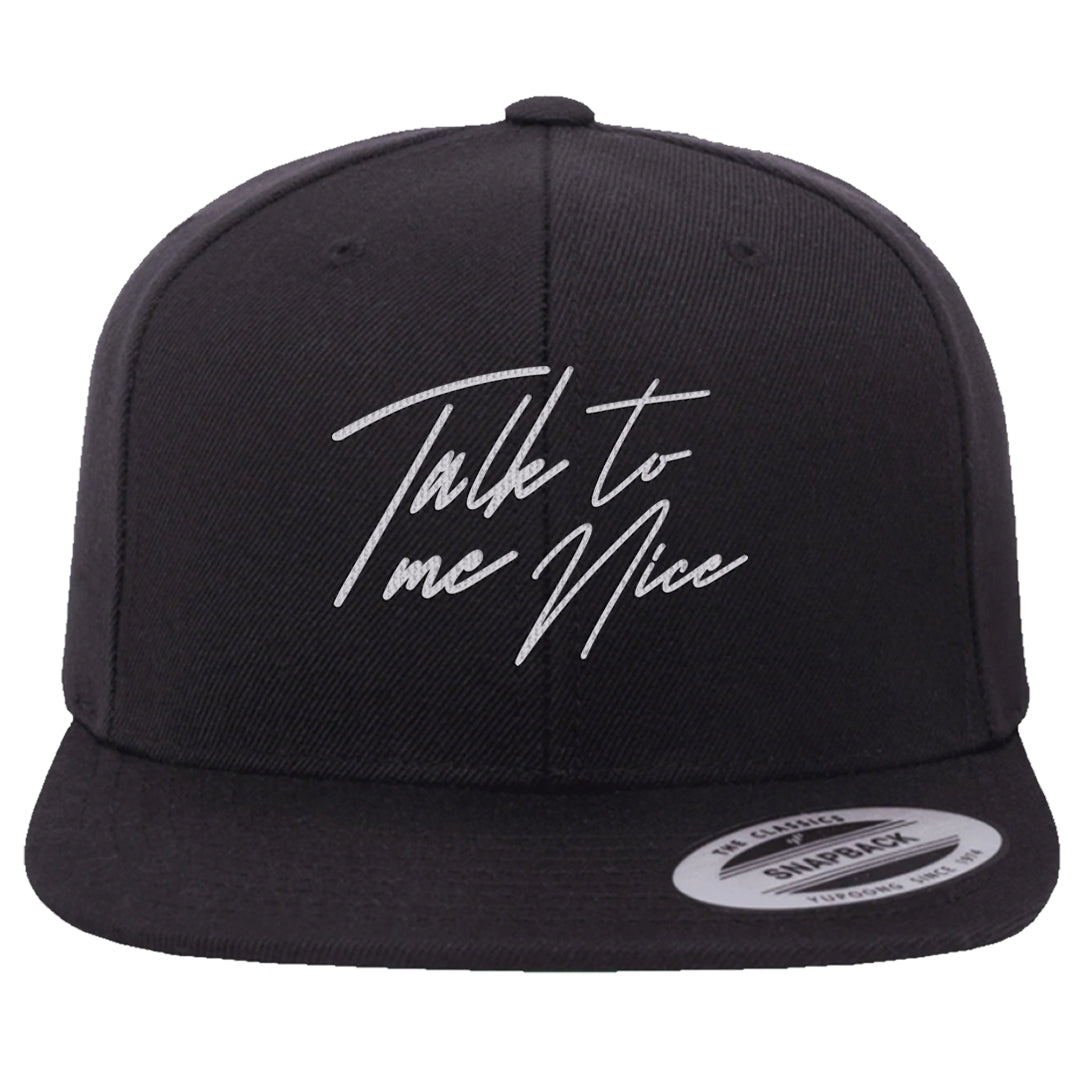 Frozen Moments 4s Snapback Hat | Talk To Me Nice, Black