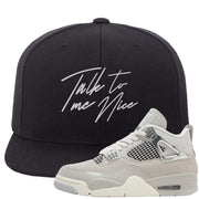 Frozen Moments 4s Snapback Hat | Talk To Me Nice, Black