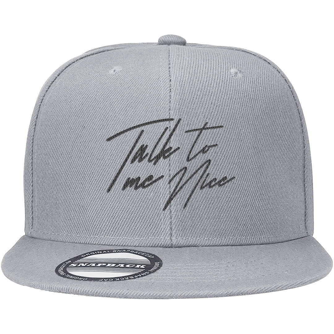 Frozen Moments 4s Snapback Hat | Talk To Me Nice, Light Gray