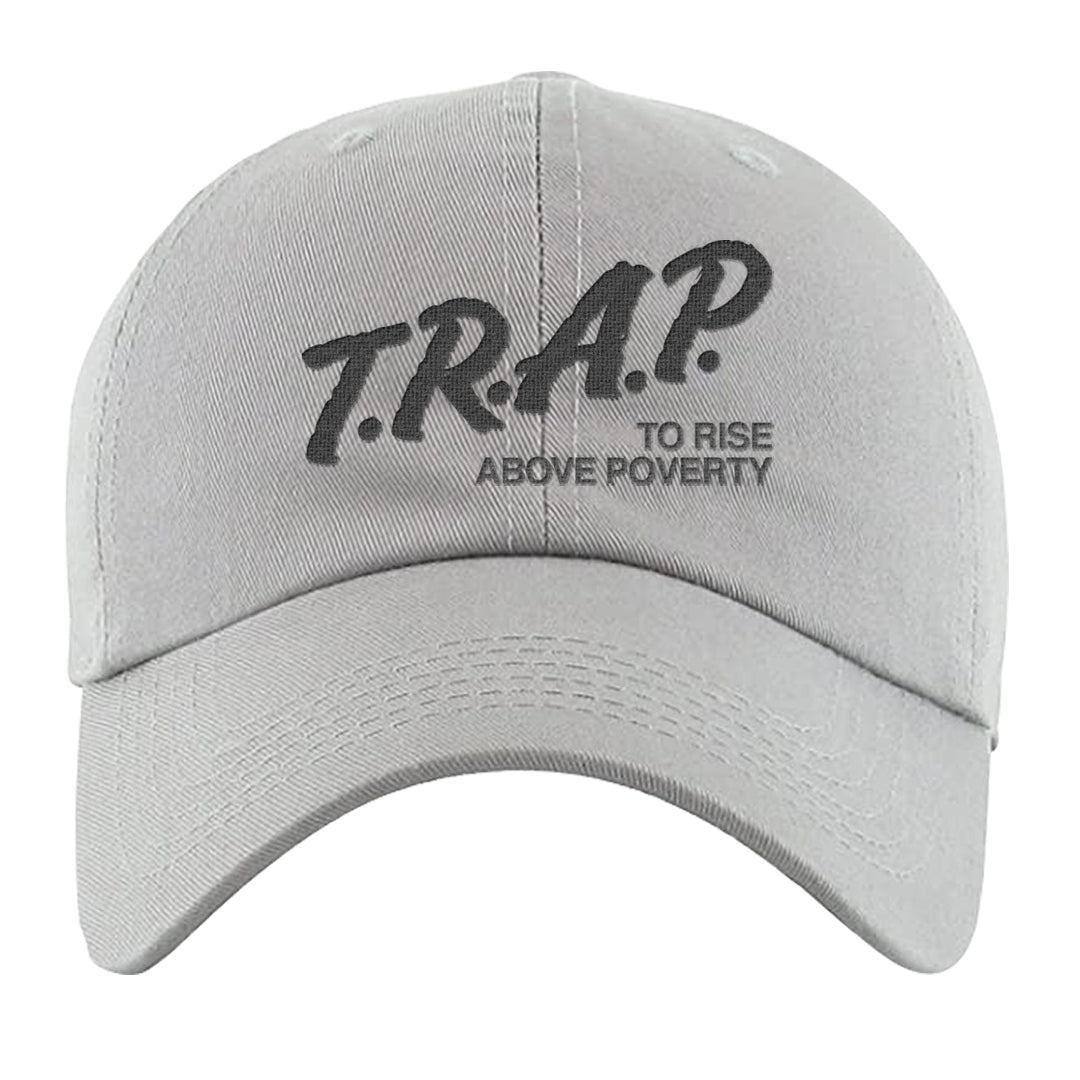 Frozen Moments 4s Dad Hat | Trap To Rise Above Poverty, Light Gray