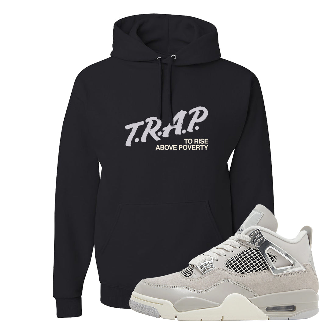 Frozen Moments 4s Hoodie | Trap To Rise Above Poverty, Black