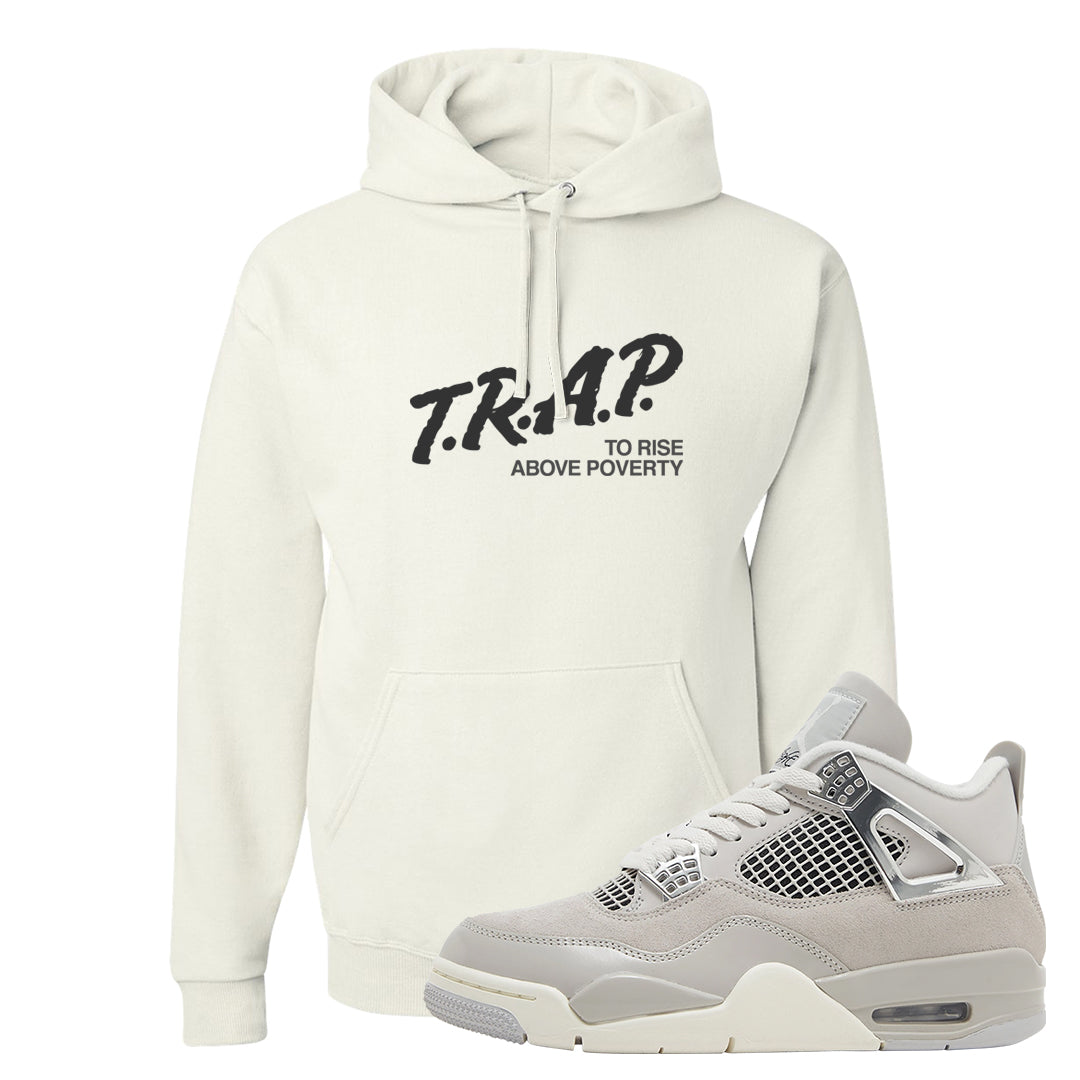 Frozen Moments 4s Hoodie | Trap To Rise Above Poverty, White