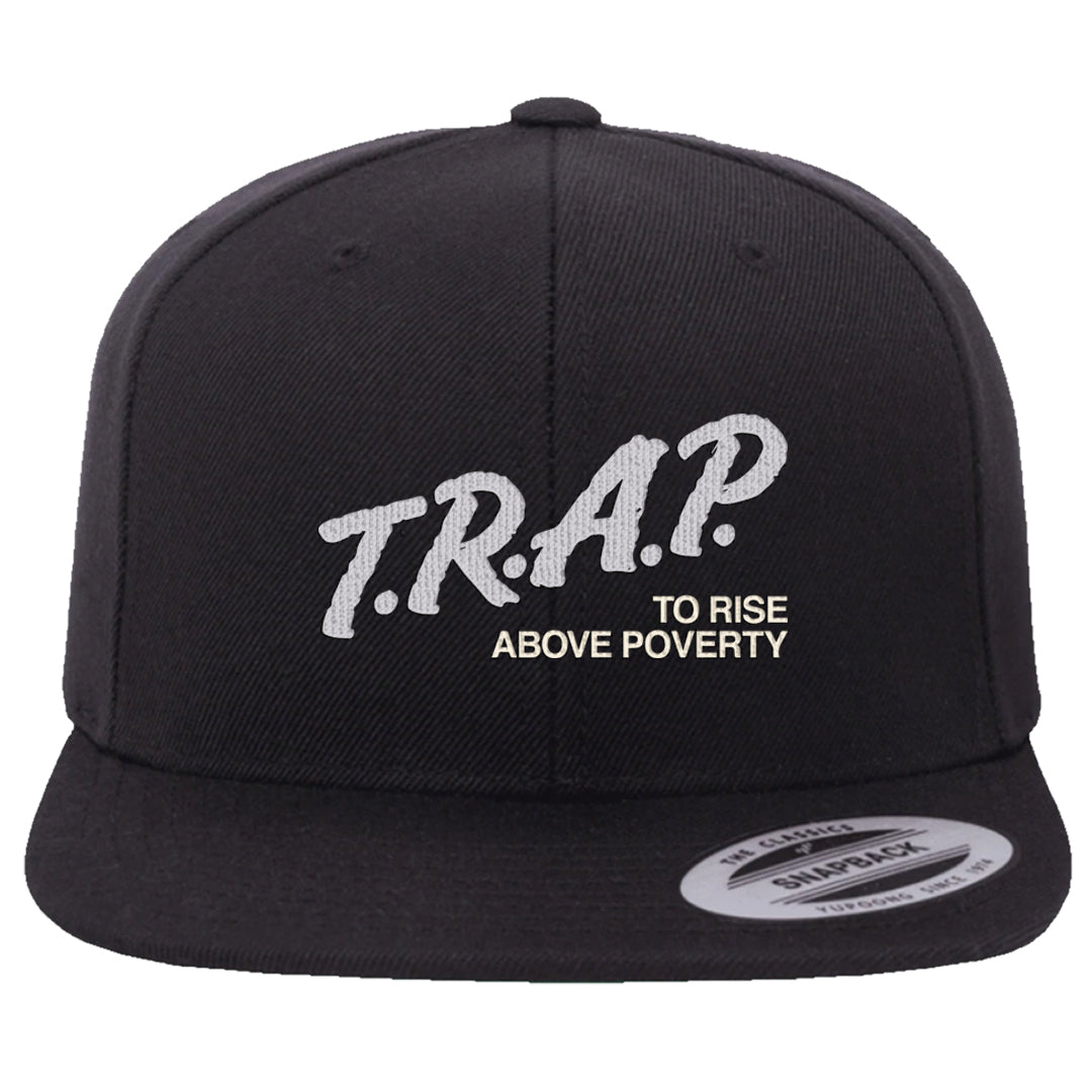 Frozen Moments 4s Snapback Hat | Trap To Rise Above Poverty, Black