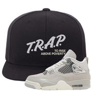 Frozen Moments 4s Snapback Hat | Trap To Rise Above Poverty, Black