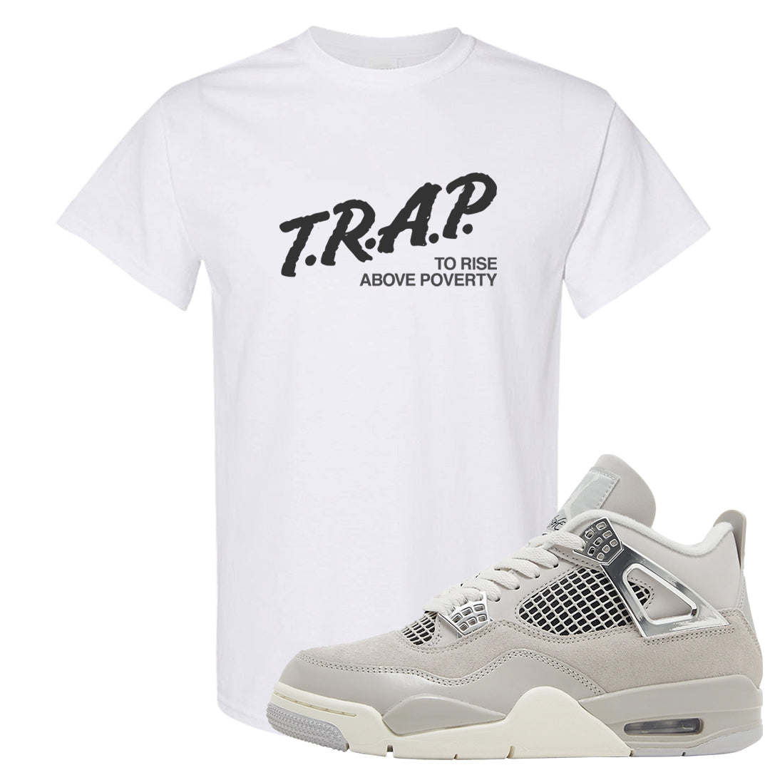 Frozen Moments 4s T Shirt | Trap To Rise Above Poverty, White