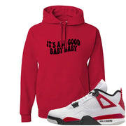 Red Cement 4s Hoodie | All Good Baby, Red