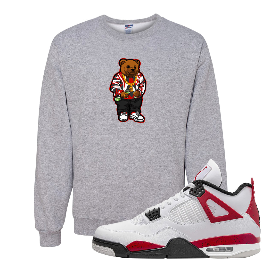 Red Cement 4s Crewneck Sweatshirt | Sweater Bear, Ash
