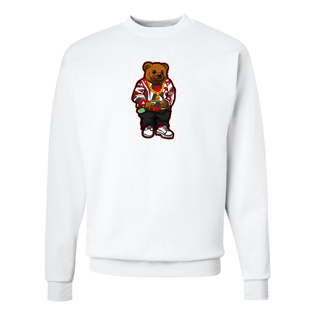 Red Cement 4s Crewneck Sweatshirt | Sweater Bear, White
