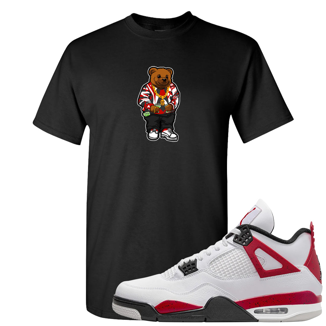 Red Cement 4s T Shirt | Sweater Bear, Black