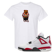 Red Cement 4s T Shirt | Sweater Bear, White