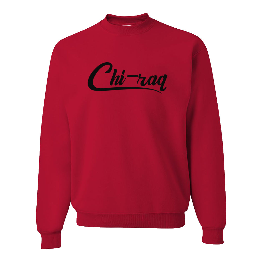 Red Cement 4s Crewneck Sweatshirt | Chiraq, Red