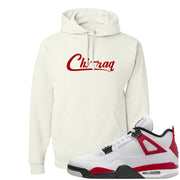 Red Cement 4s Hoodie | Chiraq, White