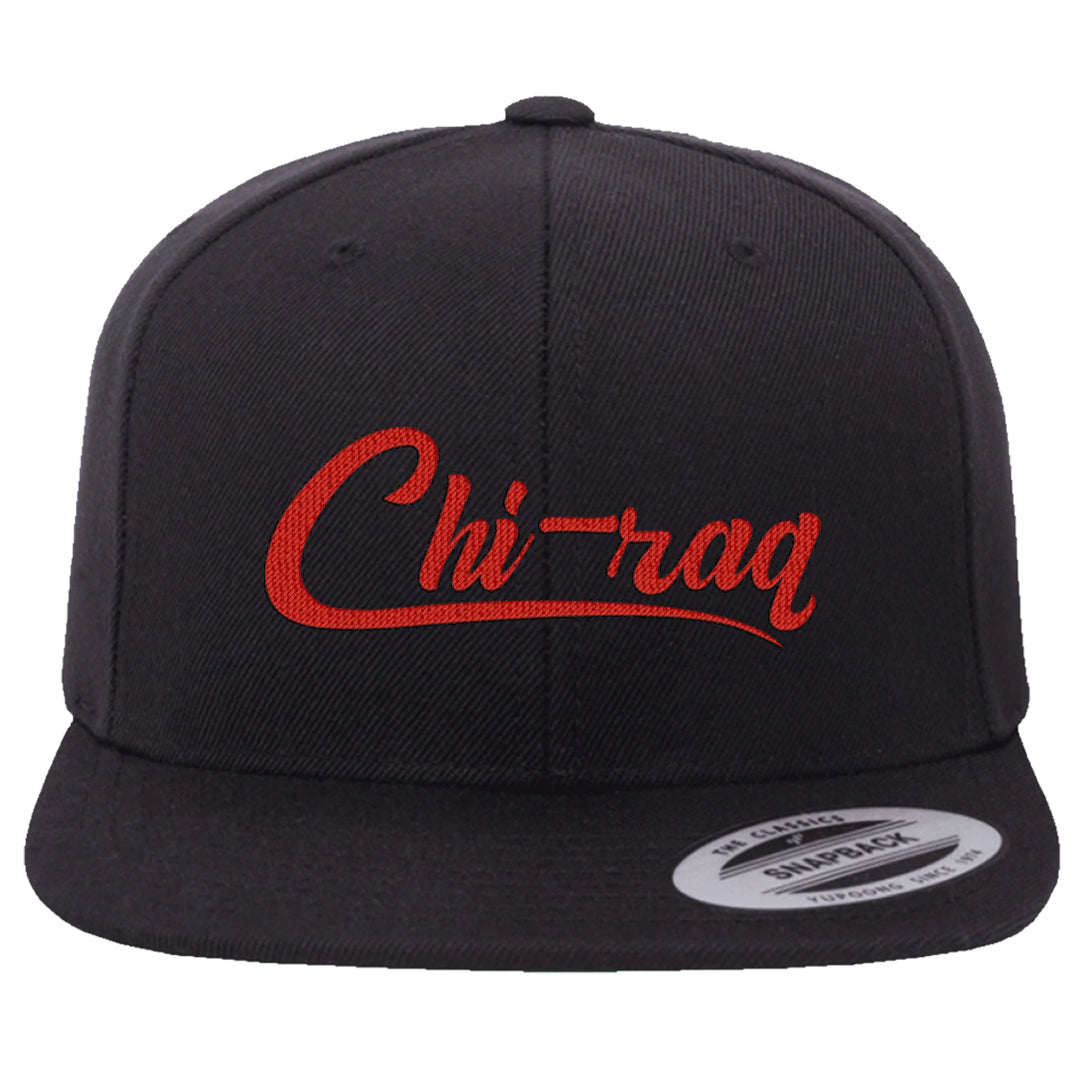 Red Cement 4s Snapback Hat | Chiraq, Black