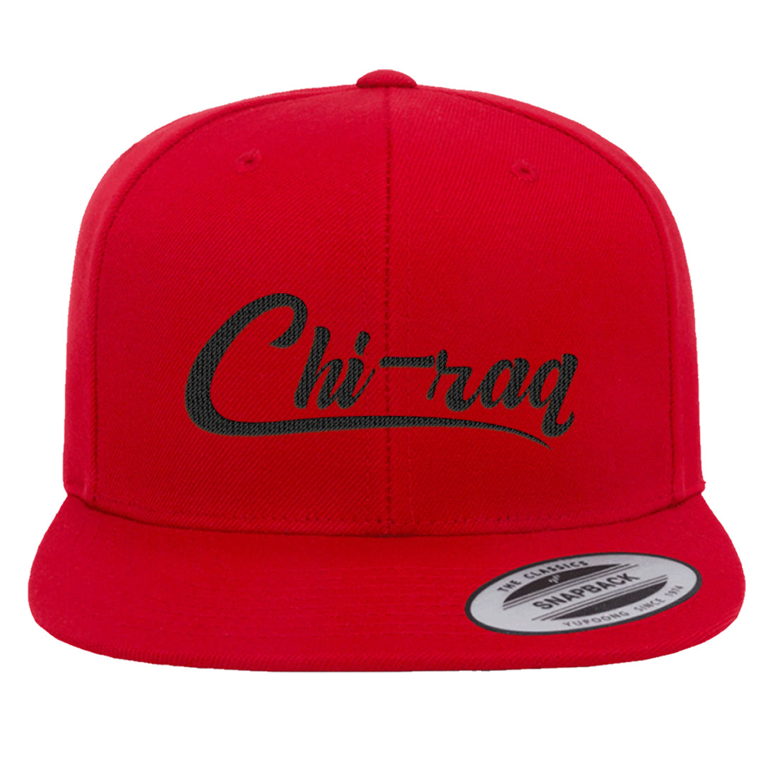 Red Cement 4s Snapback Hat | Chiraq, Red