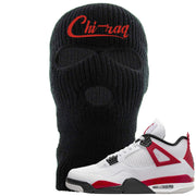 Red Cement 4s Ski Mask | Chiraq, Black