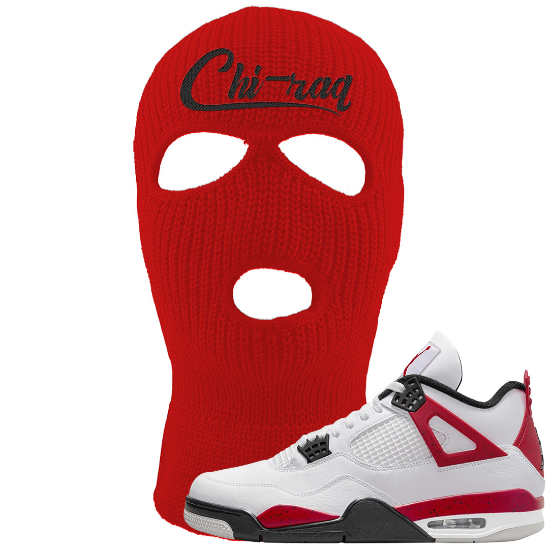 Red Cement 4s Ski Mask | Chiraq, Red