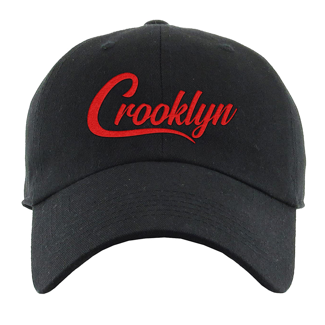 Red Cement 4s Dad Hat | Crooklyn, Black