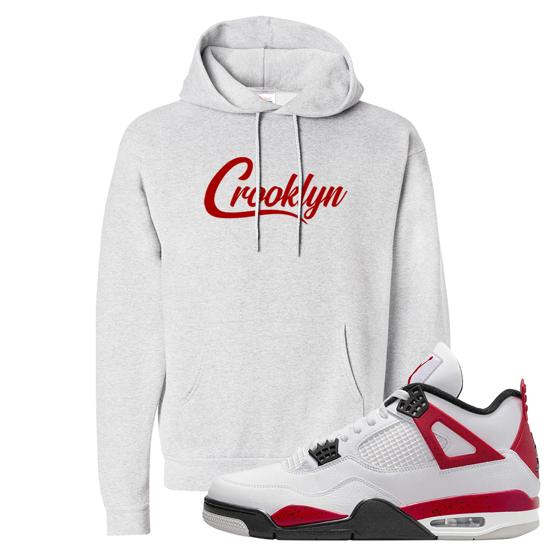 Red Cement 4s Hoodie | Crooklyn, Ash