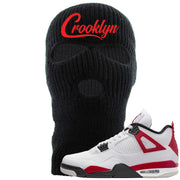 Red Cement 4s Ski Mask | Crooklyn, Black