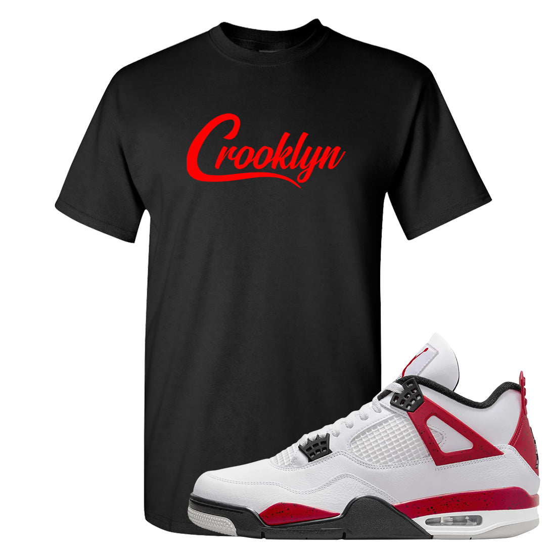 Red Cement 4s T Shirt | Crooklyn, Black